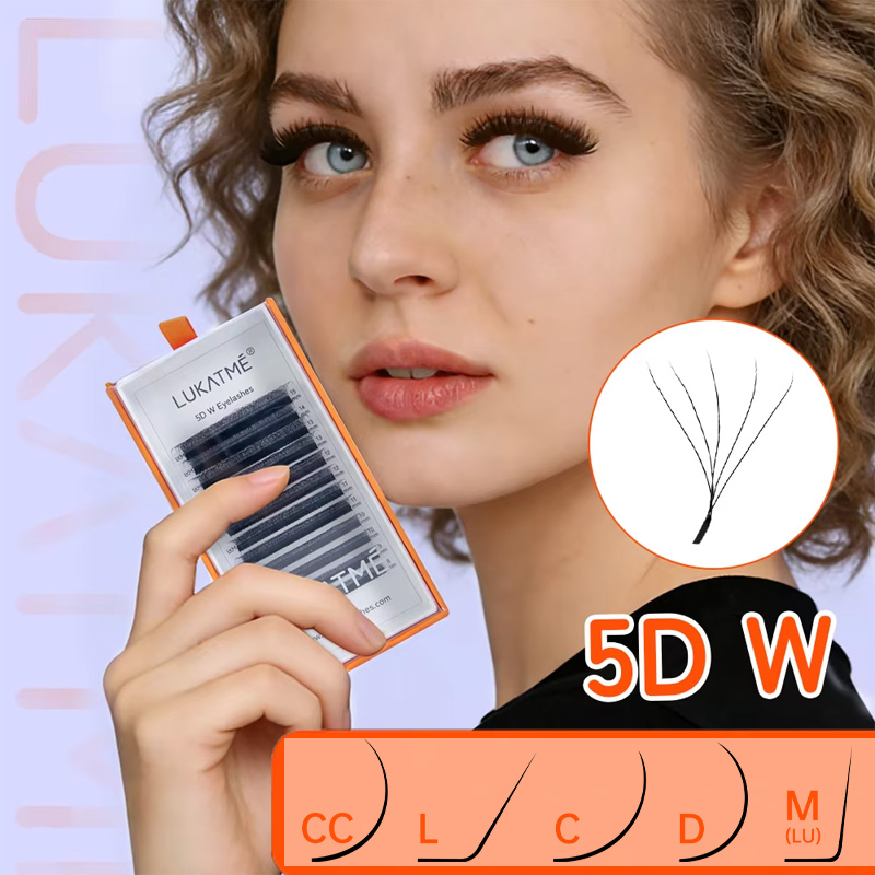 Eyelash Extension Mega Volume - LUKATME 5D Wまつげエクステ ウルトラソフト 0.07 BASF
