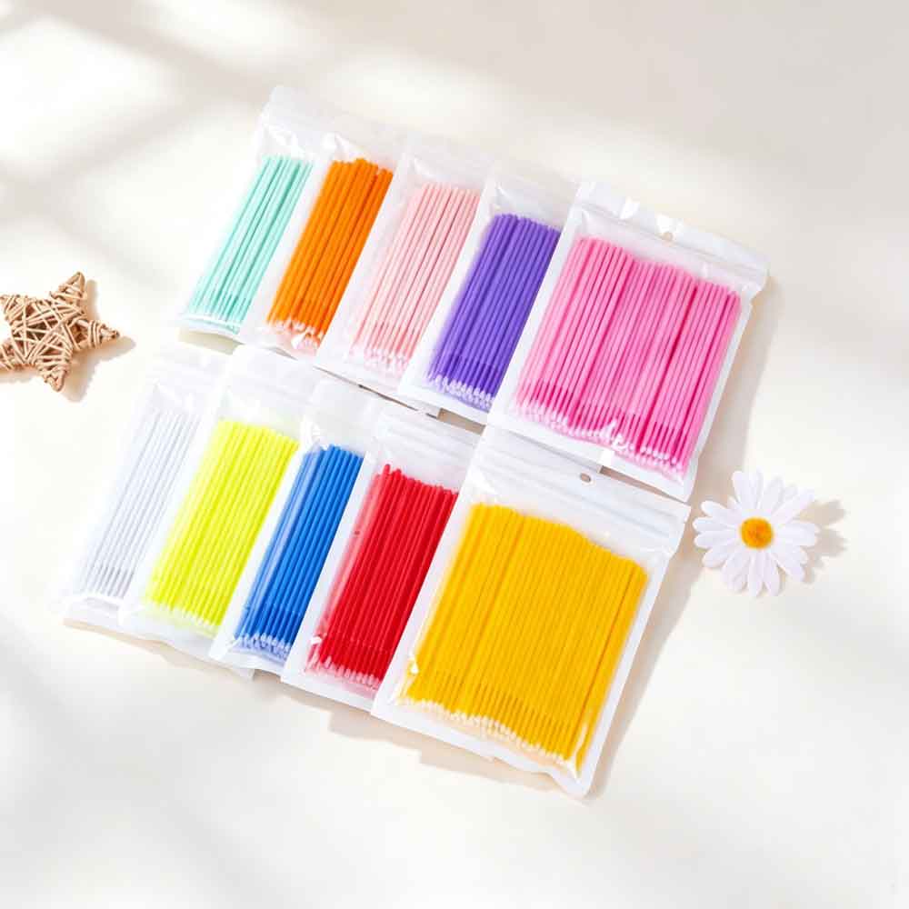 Eyelash Extension Remover - 100個入り まつげエクステ用マイクロブラシ 使い捨てマイクロブラシ まつげエクステンション用 個別ラッシュ用
