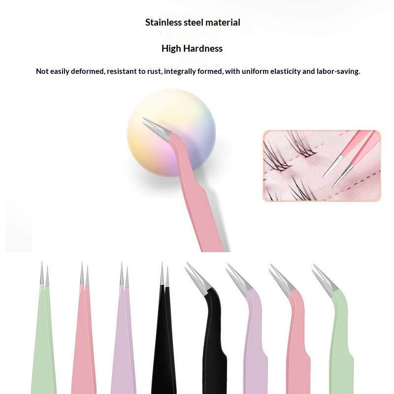 Eyelash Extension Or Extensions - 精密まつげピンセット ステンレス鋼 2個入り DIYまつげエクステアプリケーターツール ナチュラルまつげまたはボリュームまつげの装着用