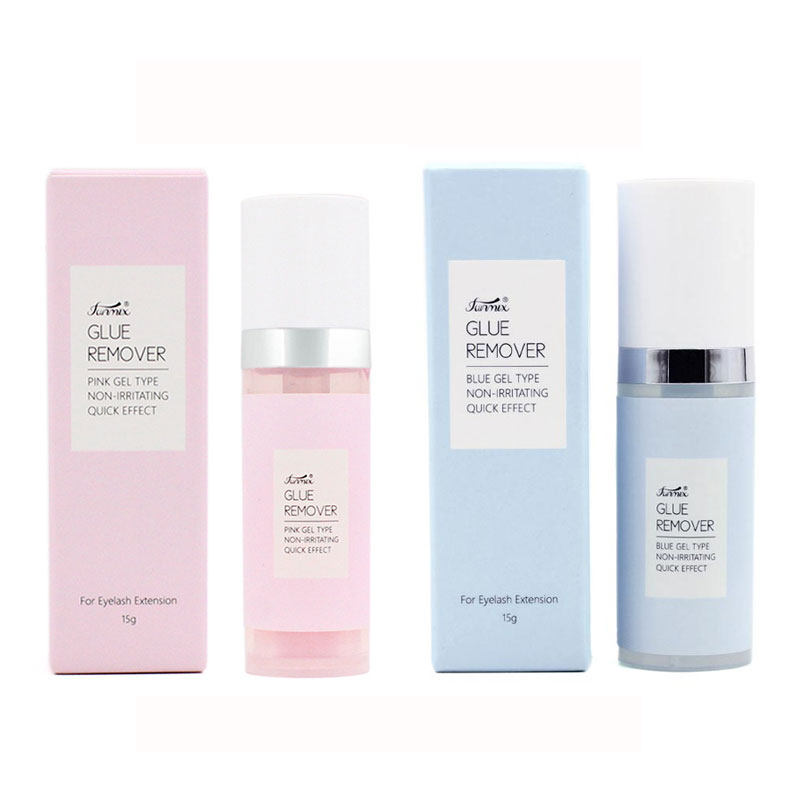 Eyelash Extension Gel Remover - 15 グラムピンク/ブルージェルリムーバーまつげエクステンション香りのりリムーバーゼロ刺激クイック除去まつげメイクツール