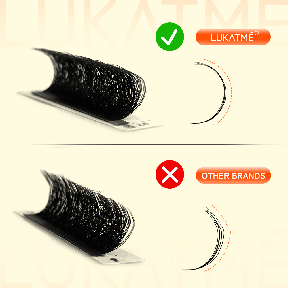 LUKATME 5D Wまつげエクステ ウルトラソフト 0. - Eyelash Extension Mega Volume のレビューと価格