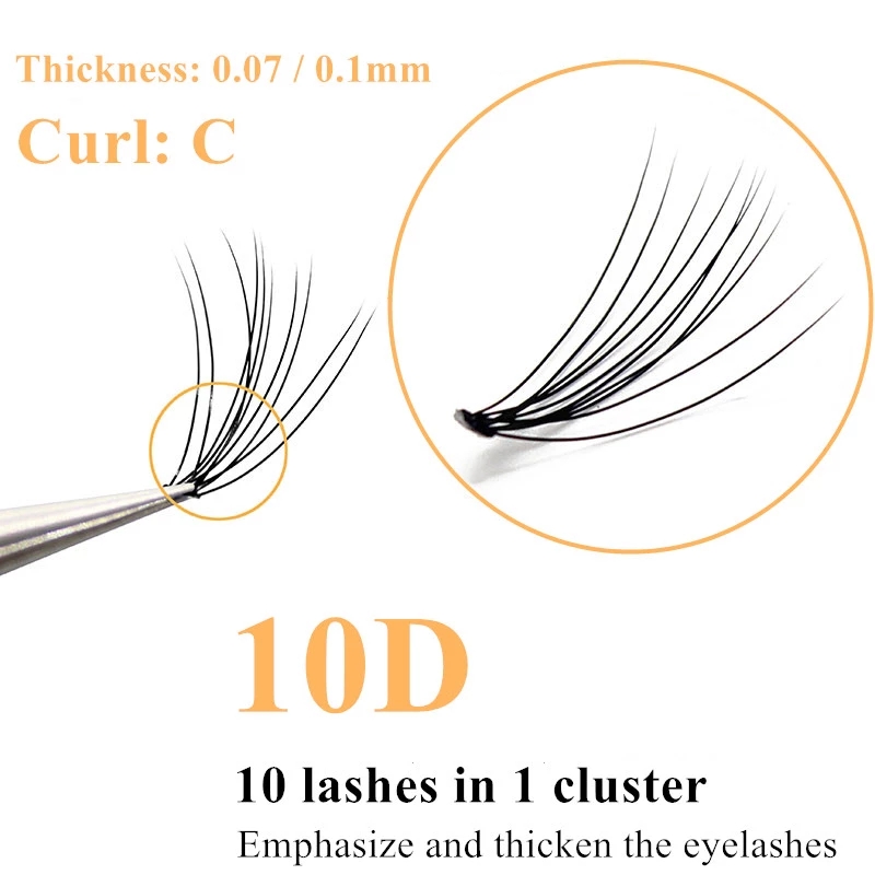 10Dフェイクミンクまつげクラスター ロシアンボリューム 3 - Eyelash Extension Remover At Home のレビューと価格