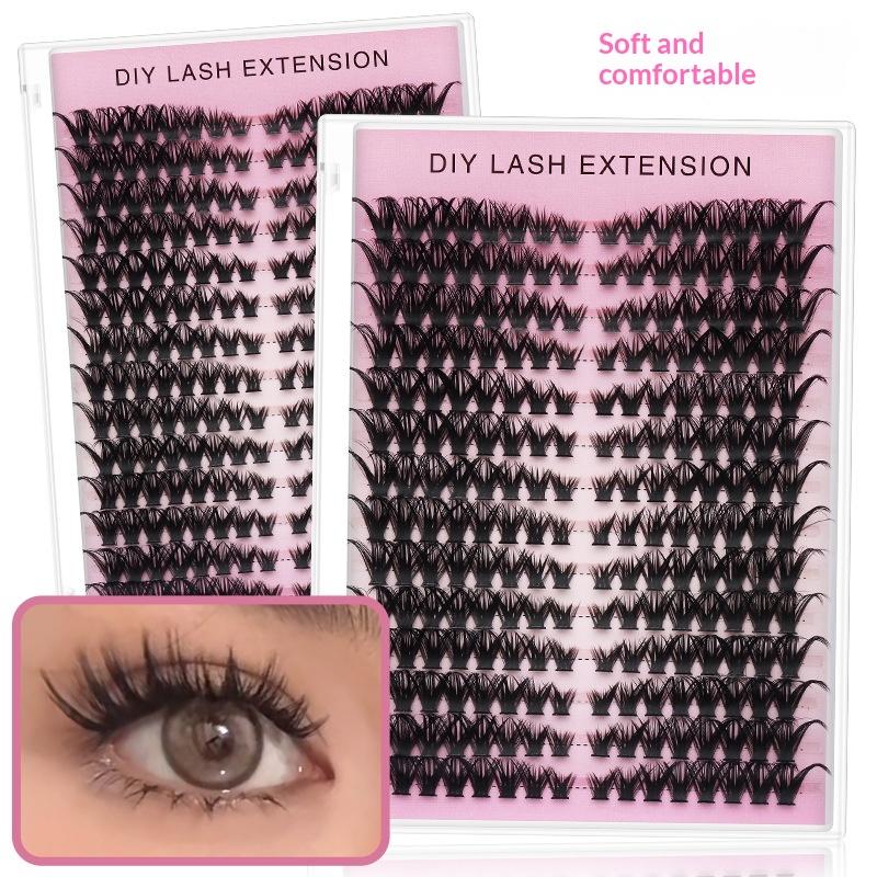 14列DIYまつげエクステクラスター、個々のまつげボリューム - Eyelash Extension Or Extensions のレビューと価格