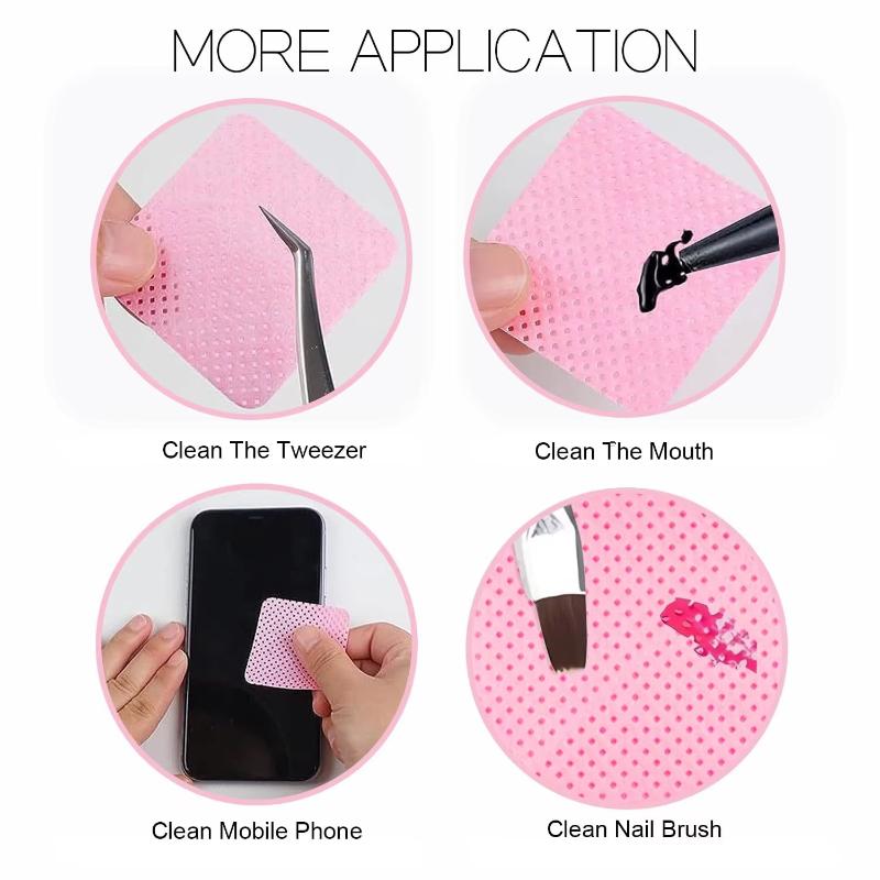 200枚入り 糸くずの出ないネイルワイプ まつげエクステグル - Eyelash Extension Remover のレビューと価格