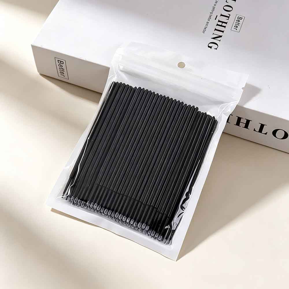 100個入り まつげエクステ用マイクロブラシ 使い捨てマイク - Eyelash Extension Remover のレビューと価格
