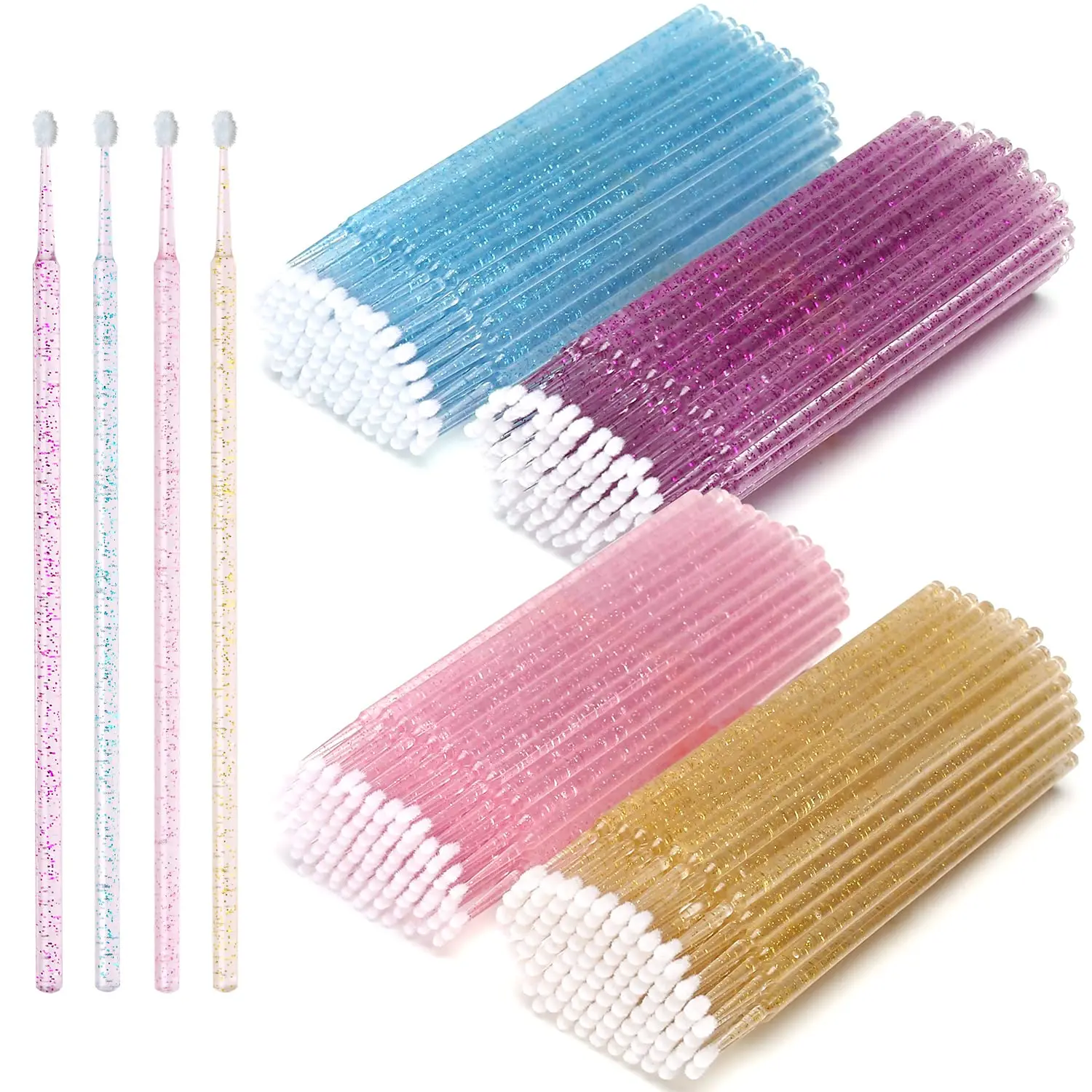 使い捨てまつげブラシと綿棒,まつげエクステツール,個々のまつ - Eyelash Extension Remover のレビューと価格
