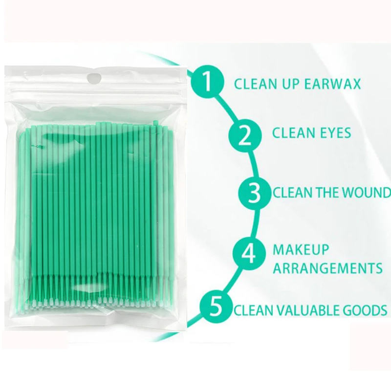 まつげエクステ用使い捨てマイクロブラシ,50個,100個,個 - Eyelash Extension Remover のレビューと価格