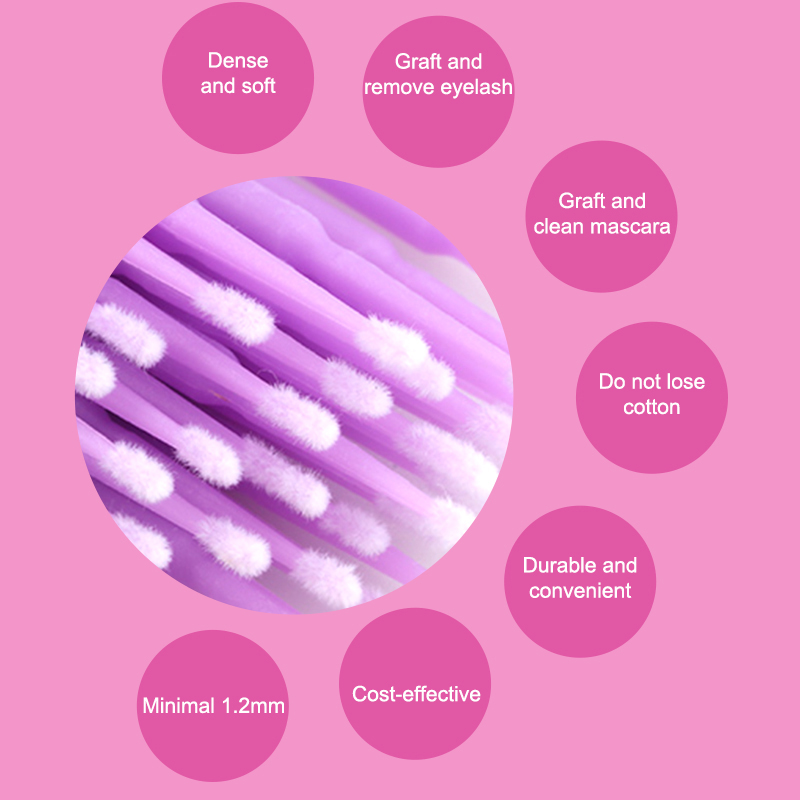 まつげエクステ用使い捨てマイクロブラシ,50個,100個,個 - Eyelash Extension Remover のレビューと価格