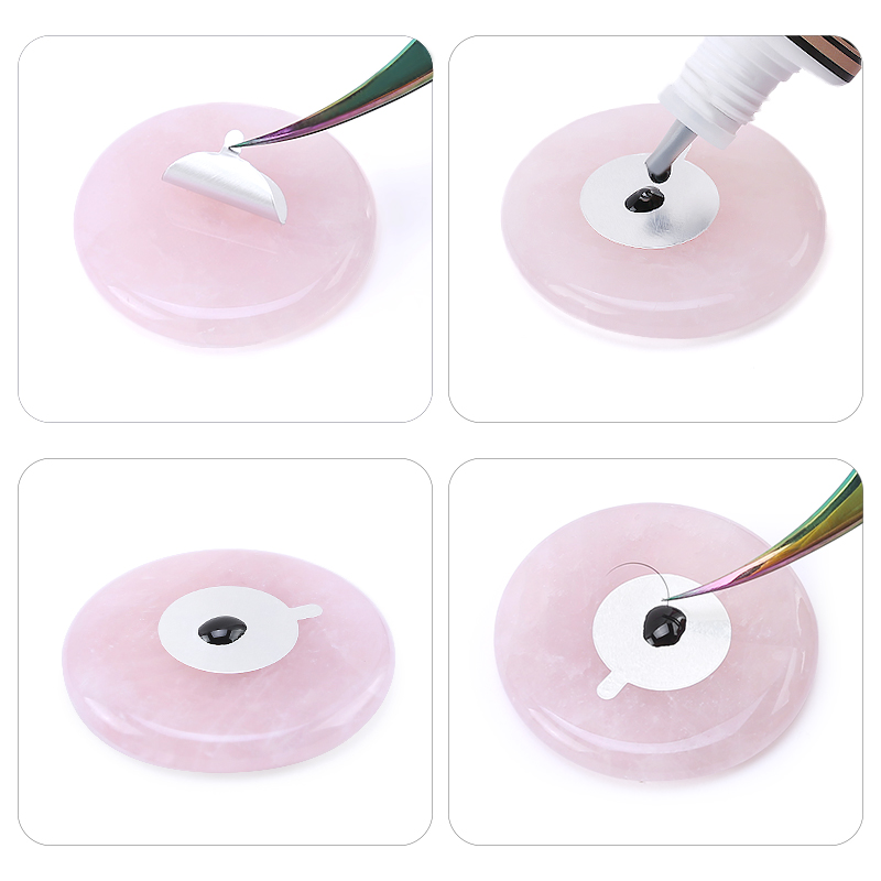 つけまつげ用接着剤パレット,メイクアップアクセサリー,翡翠石 - Eyelash Extension Remover At Home のレビューと価格