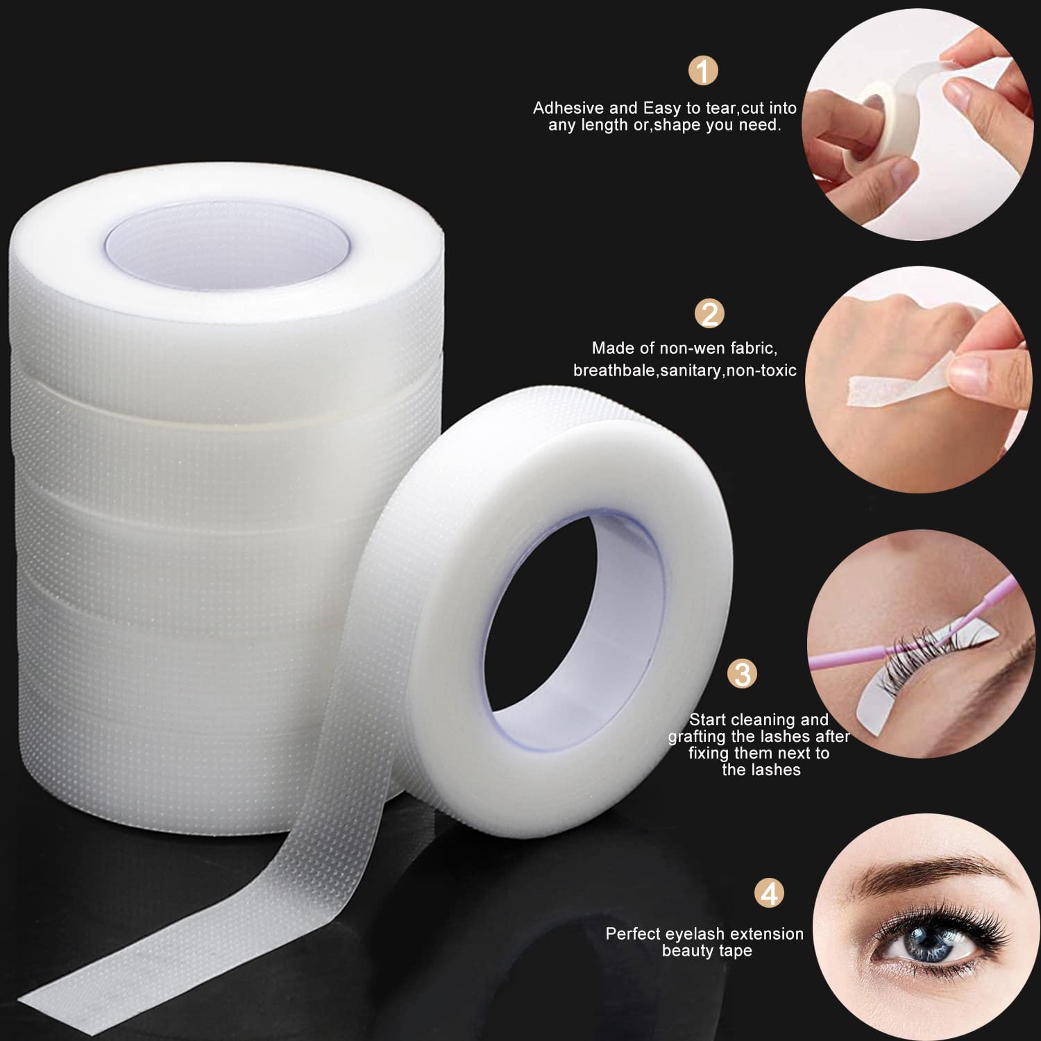 まつげテープ透明粘着生地 9 メートル/10 ヤード/ロール - Eyelash Extension Gel Remover のレビューと価格