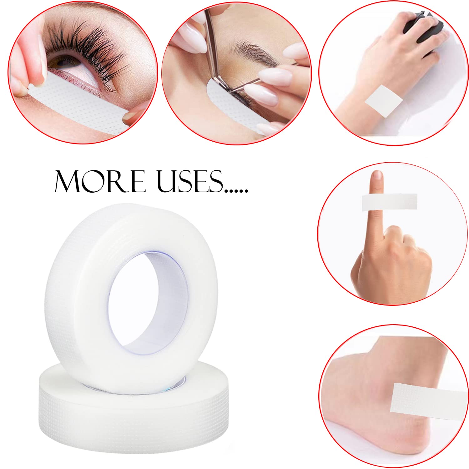 まつげテープ透明粘着生地 9 メートル/10 ヤード/ロール - Eyelash Extension Gel Remover のレビューと価格