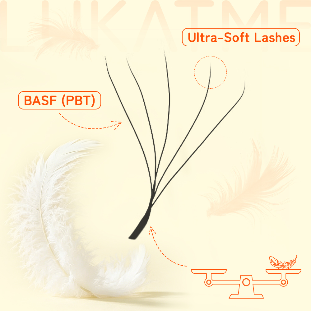 LUKATME 5D 6D 7D W クローバー型まつげエク - Eyelash Extension Mega Volume のレビューと価格