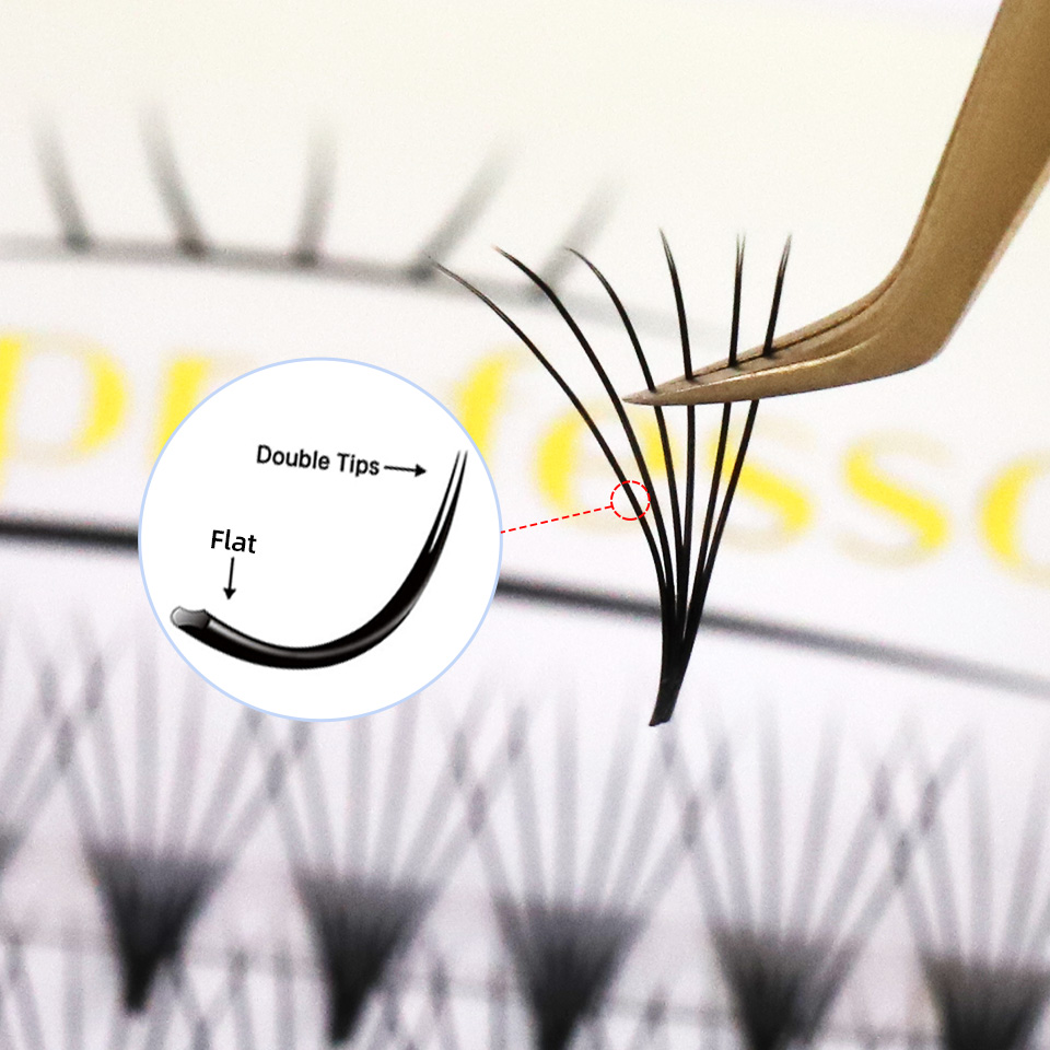 フラット既製まつげファン 3D 4D 5D 6D とんがりベ - Eyelash Extension Korean のレビューと価格
