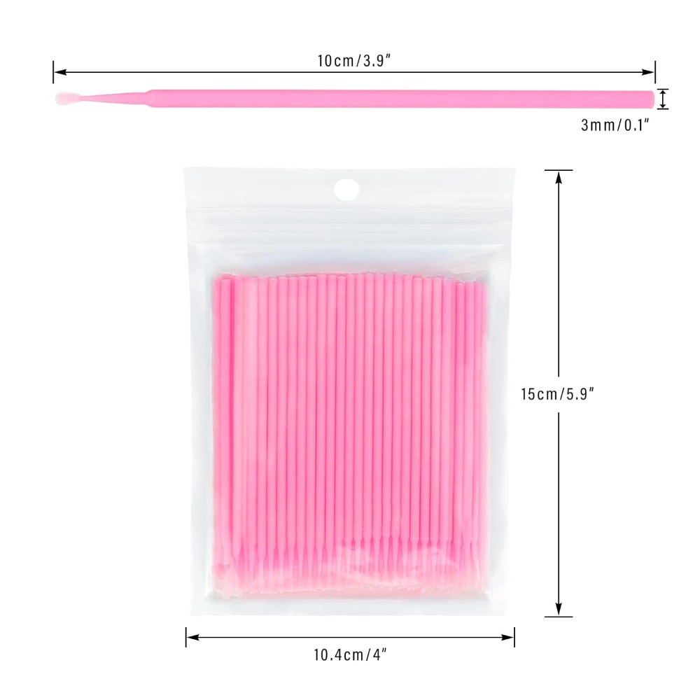 500本入り使い捨てマイクロコットンスワブ 曲げられるまつげ - Eyelash Extension Remover のレビューと価格