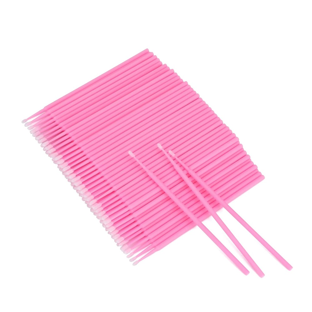500本入り使い捨てマイクロコットンスワブ 曲げられるまつげ - Eyelash Extension Remover のレビューと価格