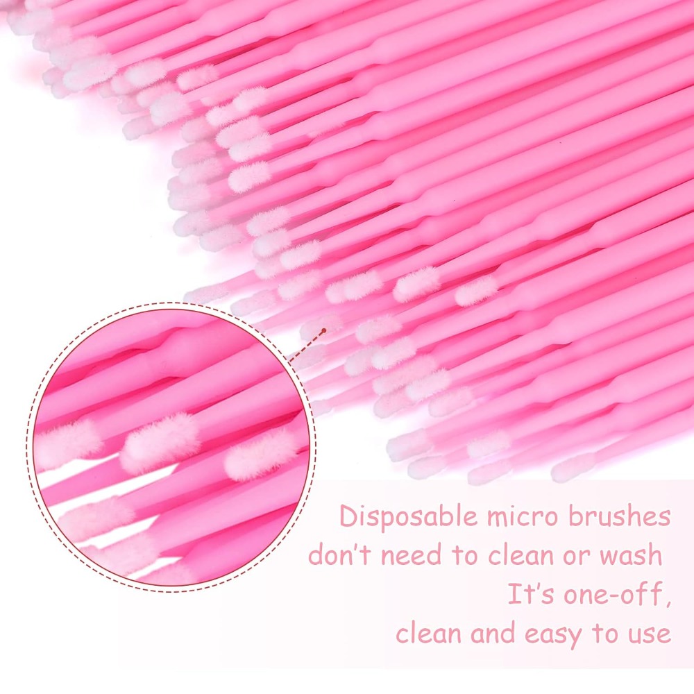 500本入り使い捨てマイクロコットンスワブ 曲げられるまつげ - Eyelash Extension Remover のレビューと価格