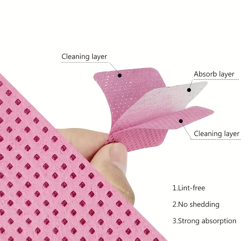 50/100/200枚入り糸くずの出ないネイルワイプ、ジェル - Eyelash Extension Remover のレビューと価格