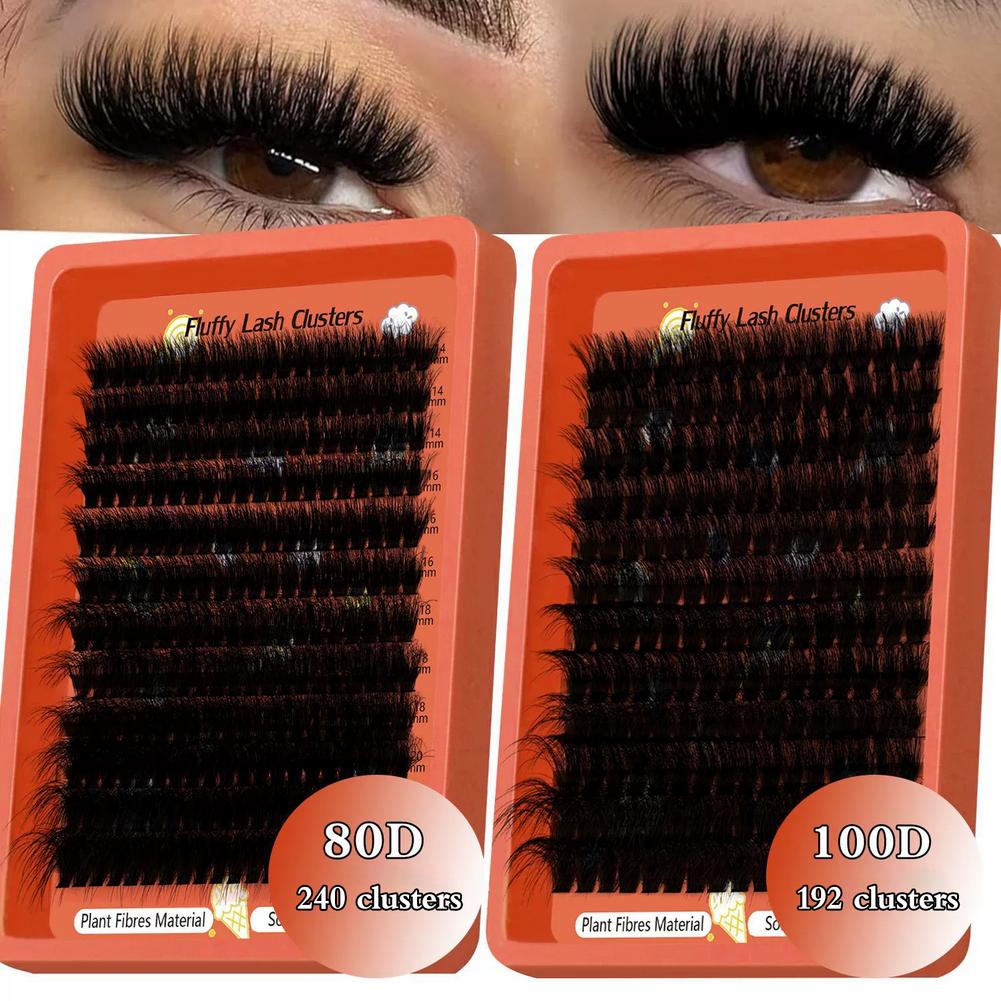 ロシア産ボリュームラッシュクラスターキット 80D 100D - Eyelash Extension Mega Volume のレビューと価格