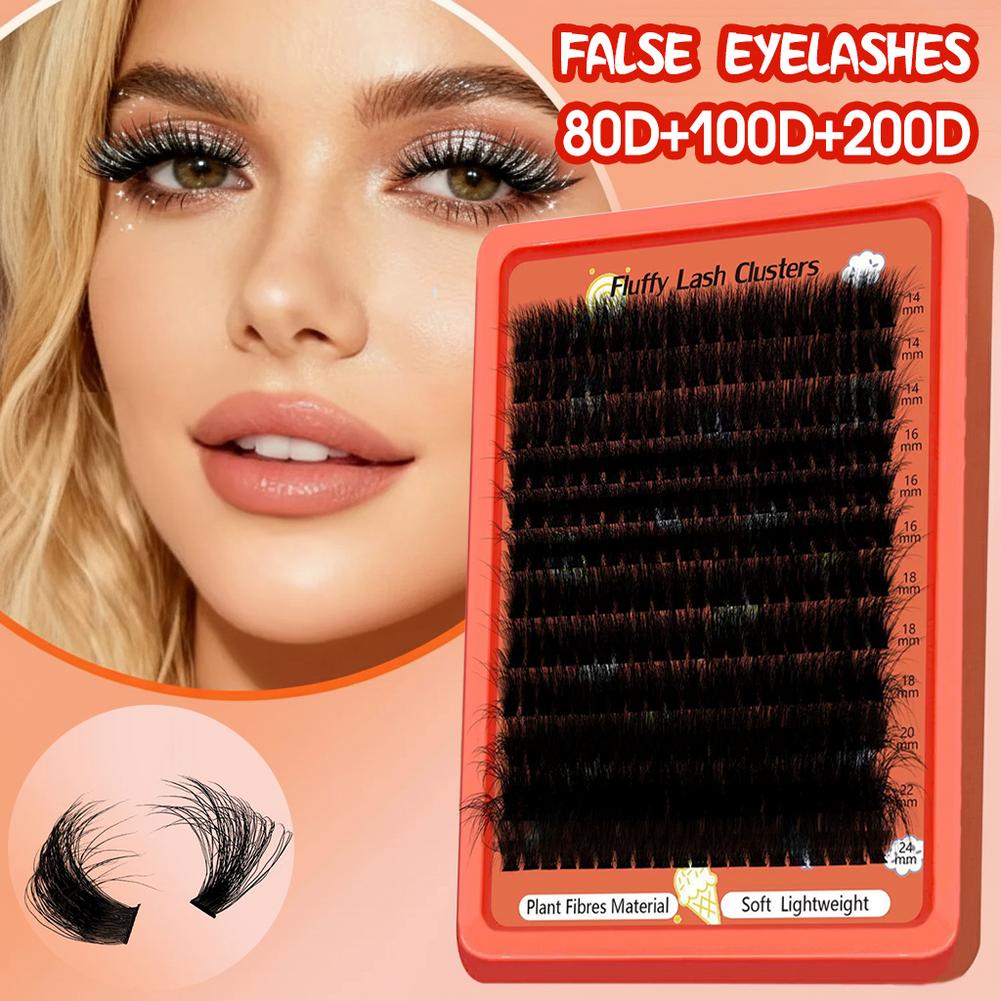 ロシア産ボリュームラッシュクラスターキット 80D 100D - Eyelash Extension Mega Volume のレビューと価格